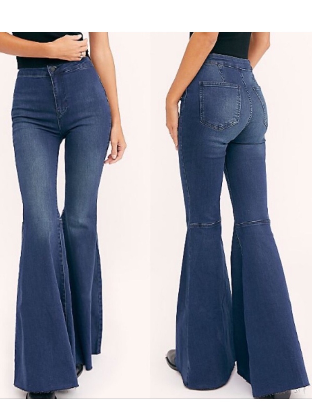 Free People Just Float On Flare Jeans in Amazon Blue